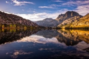 mountains, Trees, Lake, Reflection