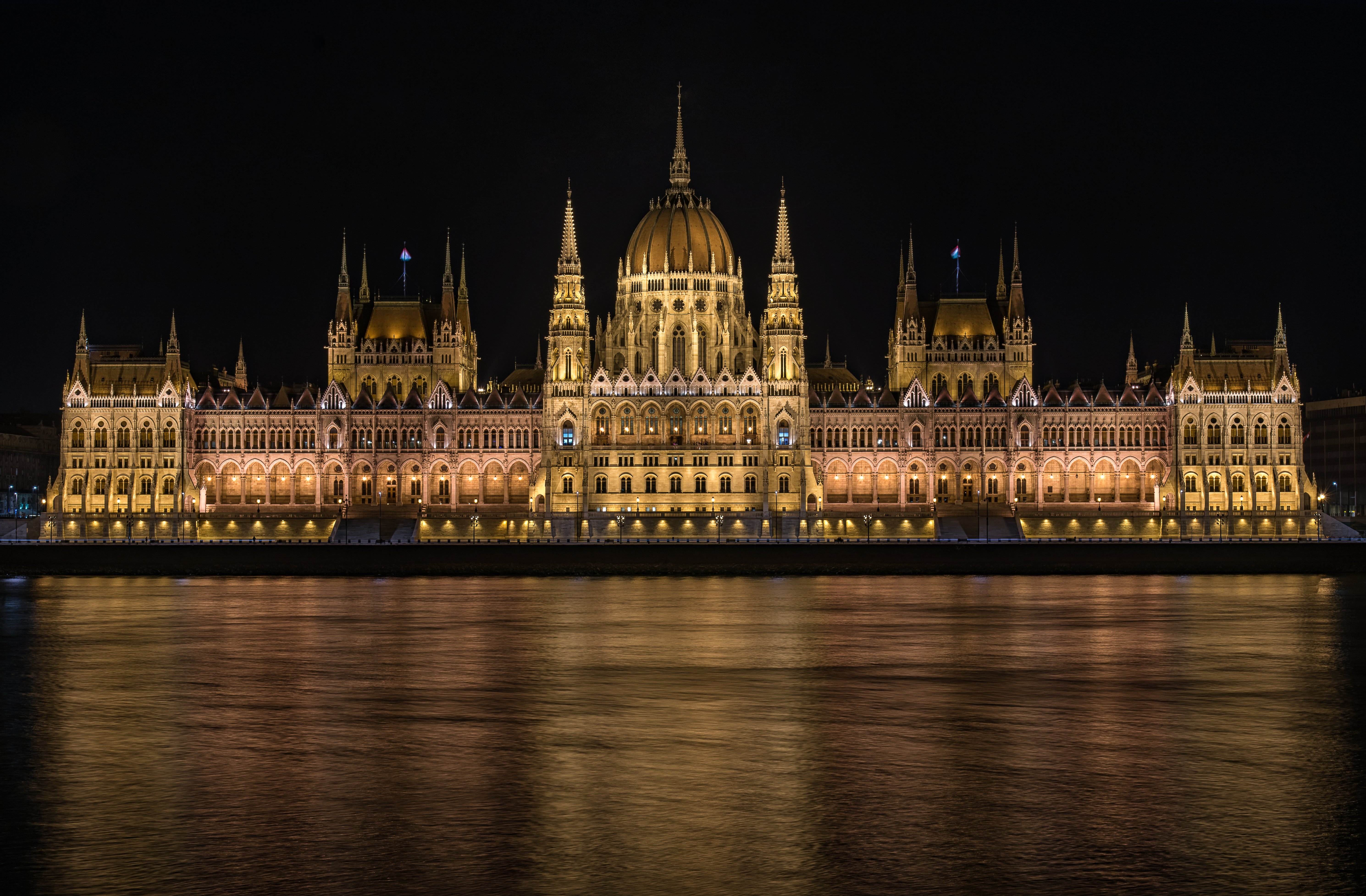 udapest, Hungary, Houses, Rivers, Design, Night, Hungarian, Parliament, Cities Wallpaper