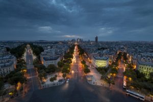 rance, Roads, Houses, Paris, Night, Street, From, Above, Cities