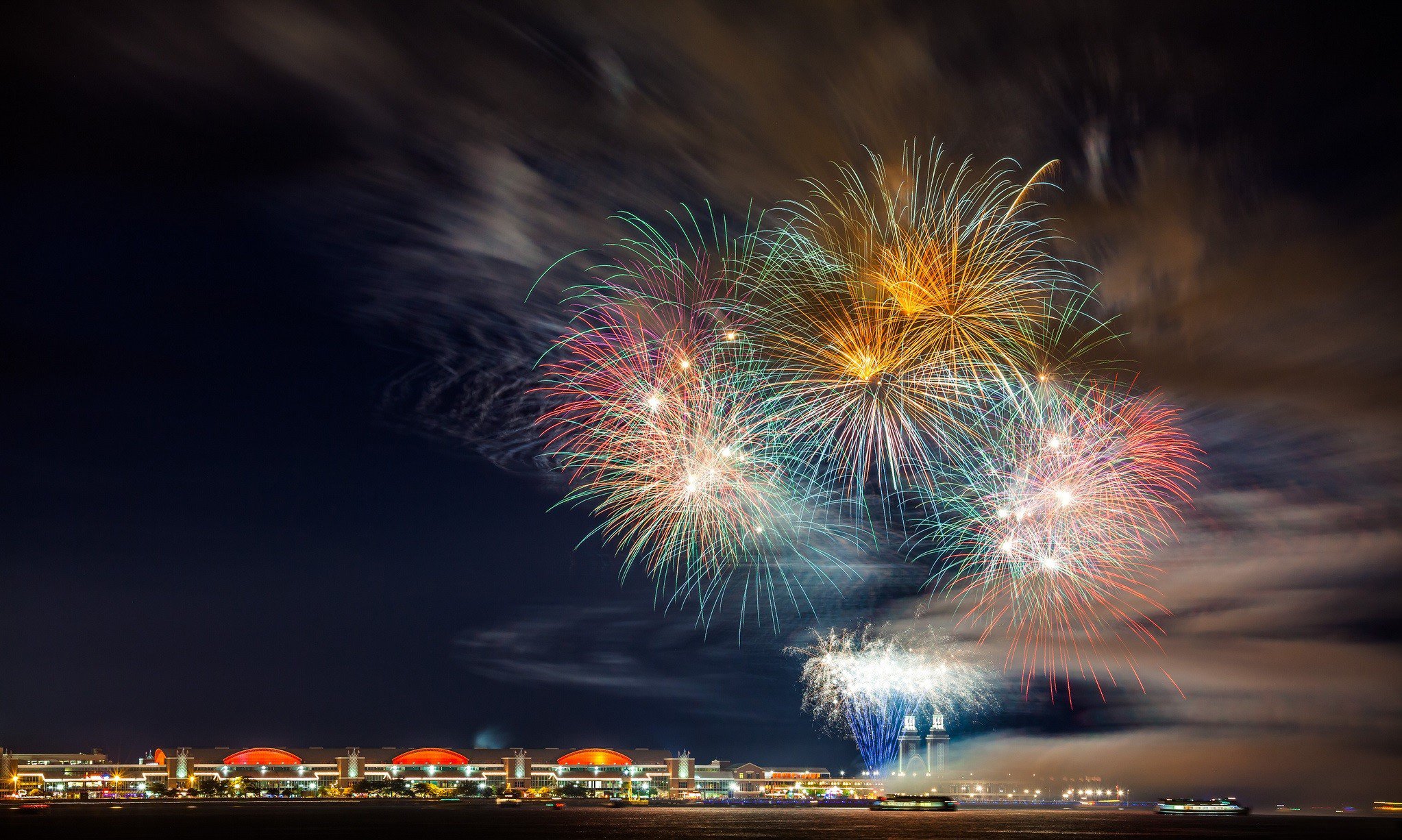 beautiful, City, Color, Colorfull, Explosions, Fireworks, Light, New, Year, Night, Sky, Sky, Night Wallpaper