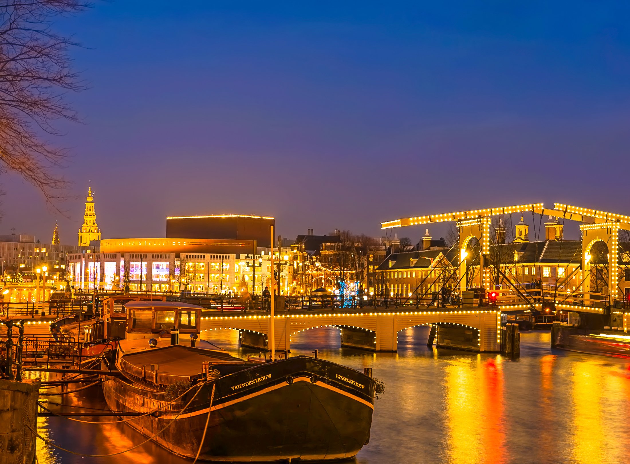 ustria, Houses, Street, Night, Street, Lights, Vienna, Cities Wallpaper