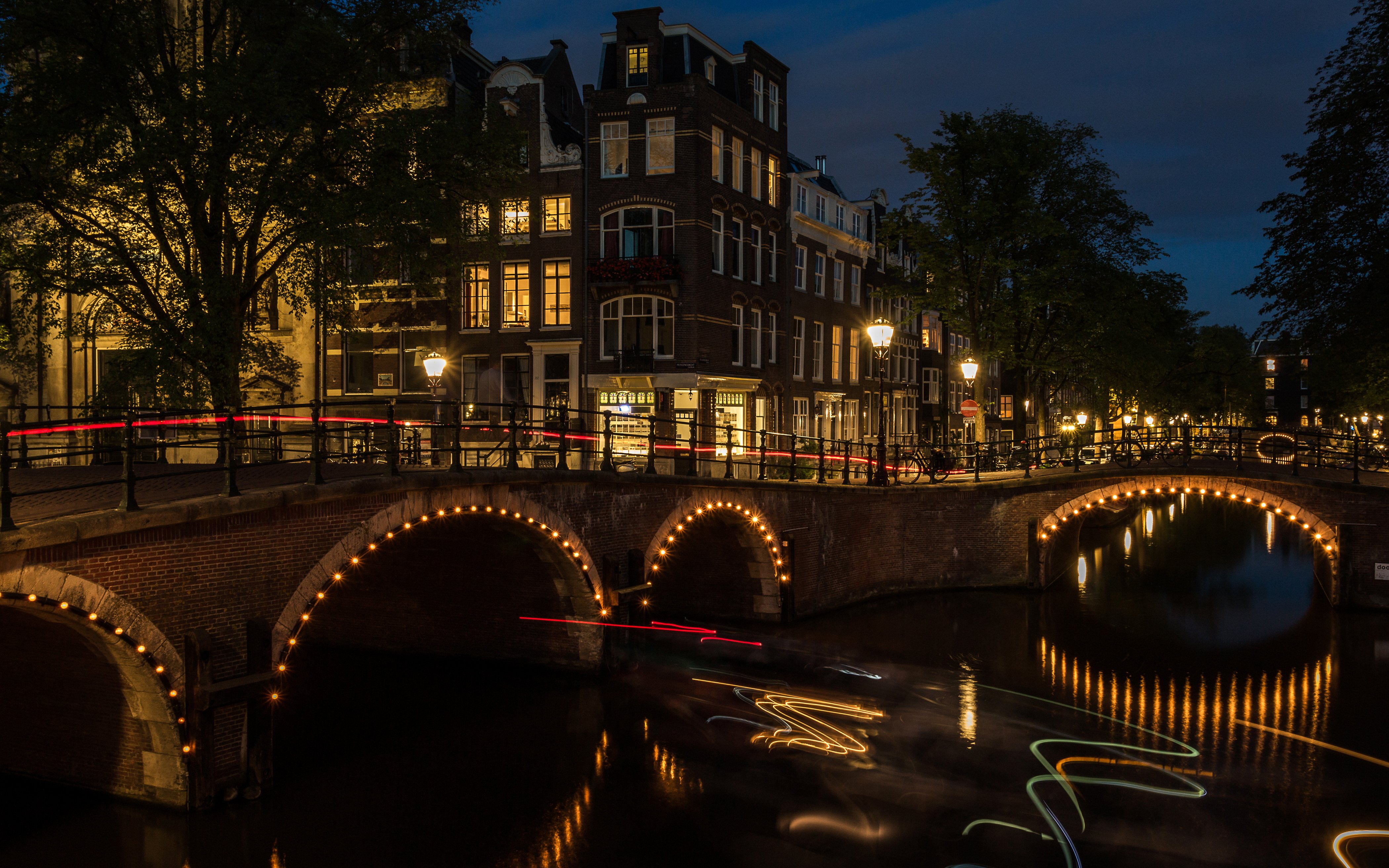 ustria, Houses, Street, Night, Street, Lights, Vienna, Cities Wallpaper