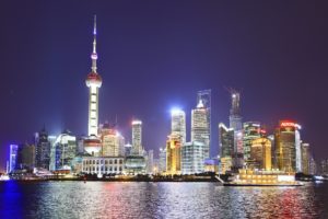 hina, Shanghai, Houses, Skyscrapers, Night, Cities