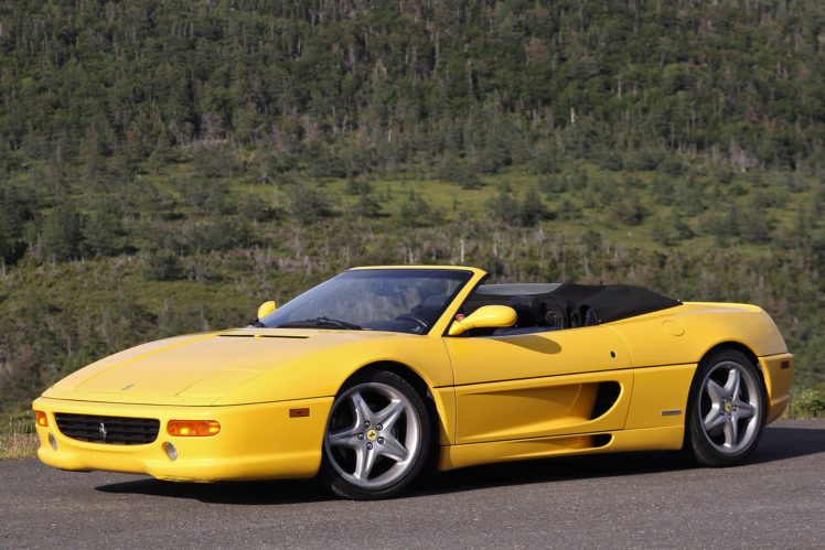 , Ferrari, F355, Spider, Cars, Yellow HD Wallpaper Desktop Background
