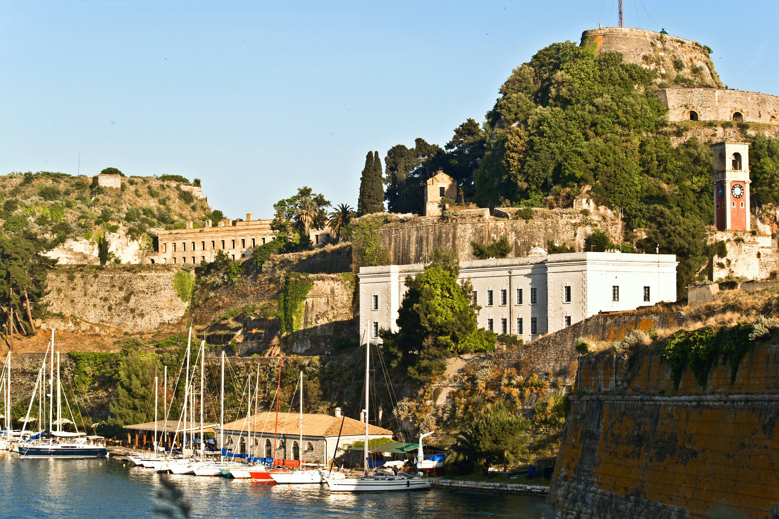 reece, Houses, Fortress, Corfu, Old, Fortress, Cities Wallpaper