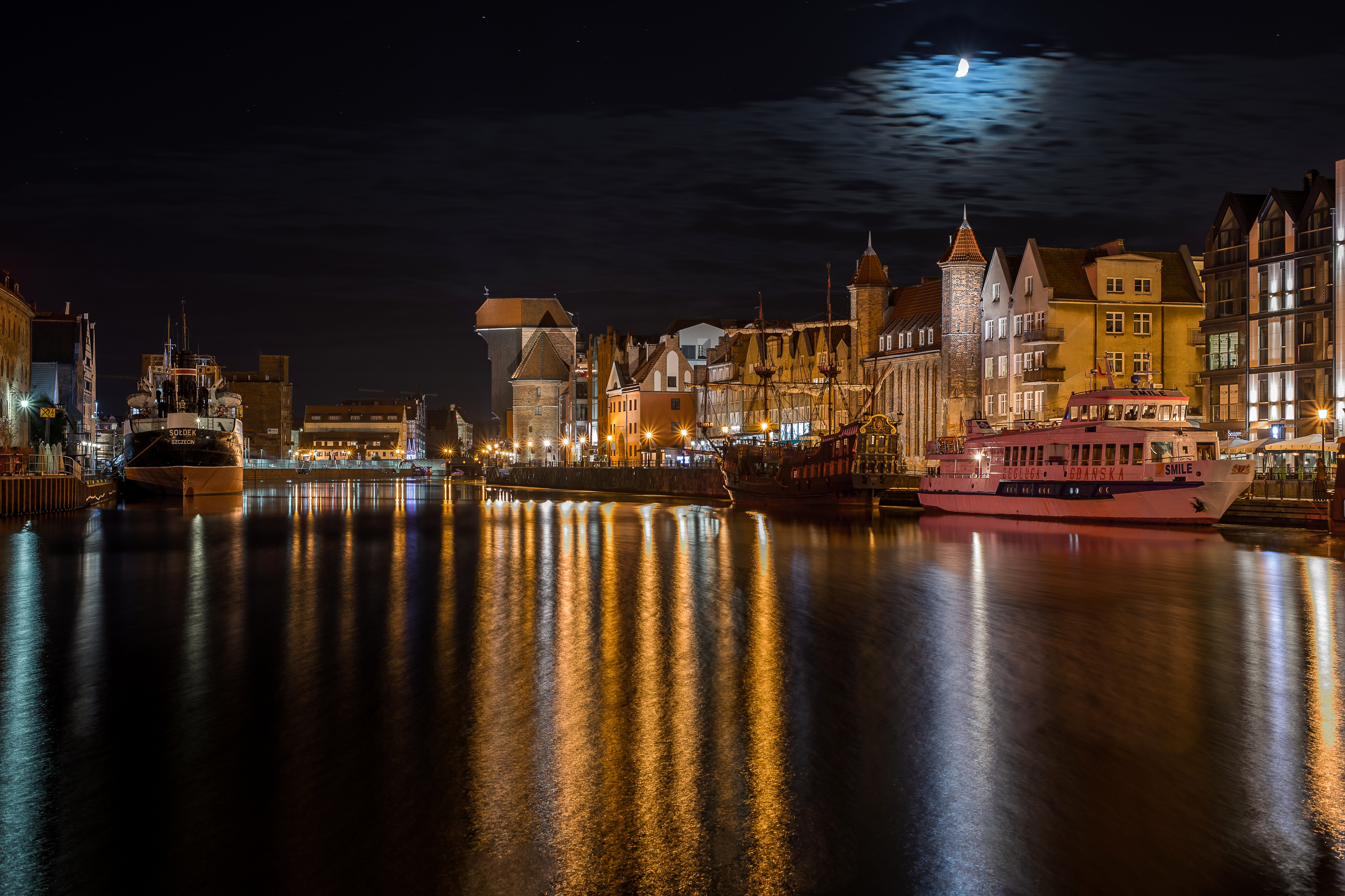 oland, Castles, Rivers, Night, Street, Lights, Wawel, Castle, Krakow