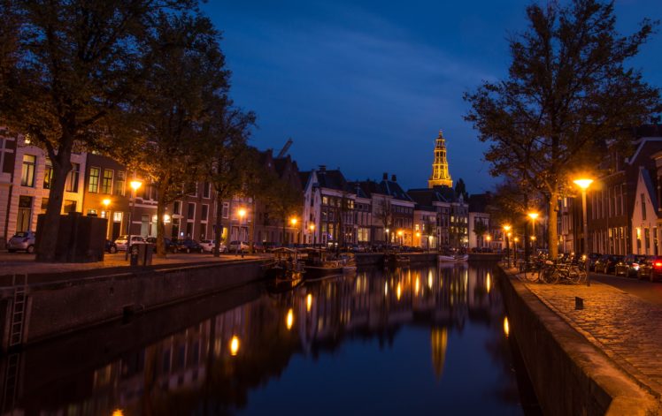 etherlands, Houses, Rivers, Fence, Alkmaar, Cities HD Wallpaper Desktop Background