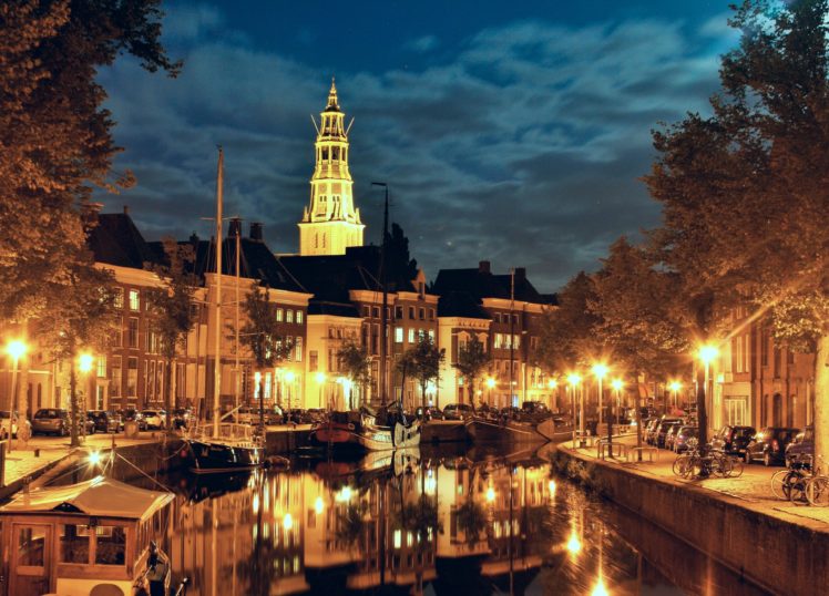 etherlands, Houses, Rivers, Fence, Alkmaar, Cities HD Wallpaper Desktop Background