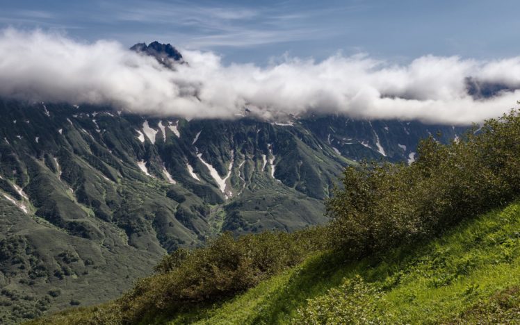 kamchatka, Volcano, Mount, Fire, Ocean, Reflection, Beautiful, Nature, Lake, Day, Up, Sk HD Wallpaper Desktop Background