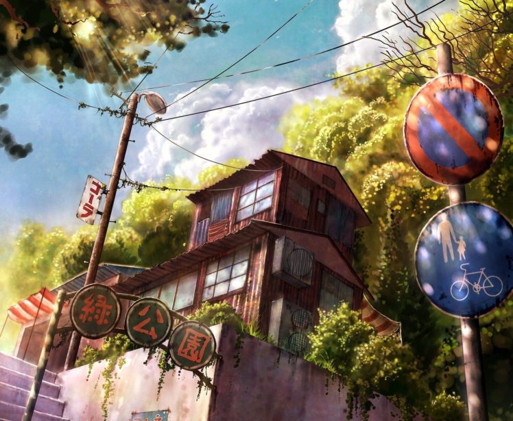 anime, Old, House, Sca HD Wallpaper Desktop Background