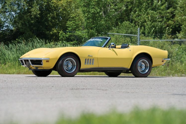 1969, Chevrolet,  c3 , Corvette, Stingray, L46, Cars, Yellow, Convertible HD Wallpaper Desktop Background