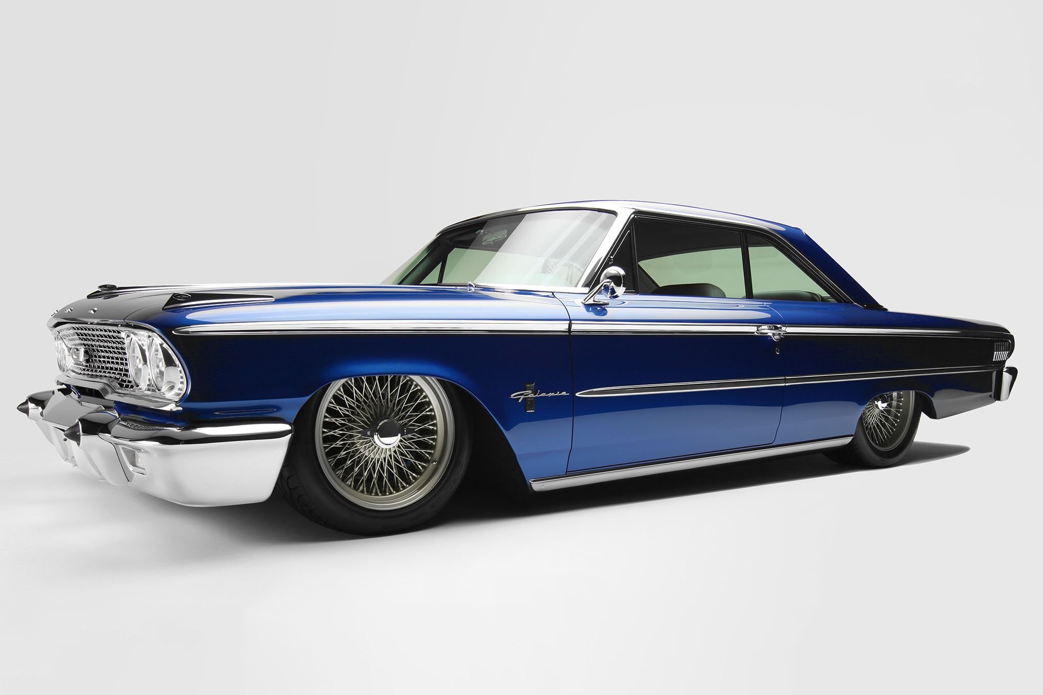 1963, Ford, Galaxie, Sportsroof, Blue, Cars, Modified Wallpaper