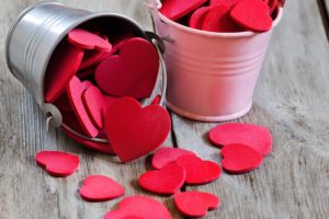 buckets, Couples, Decorations, Floor, Holidays, Love, Pink, Pink, Buckets, Red, Hearts, Red, Sponge, Heart, Romantic, Special, Sponge, Hearts, Valentineand039s, Day, Wood, Wooden, Floor