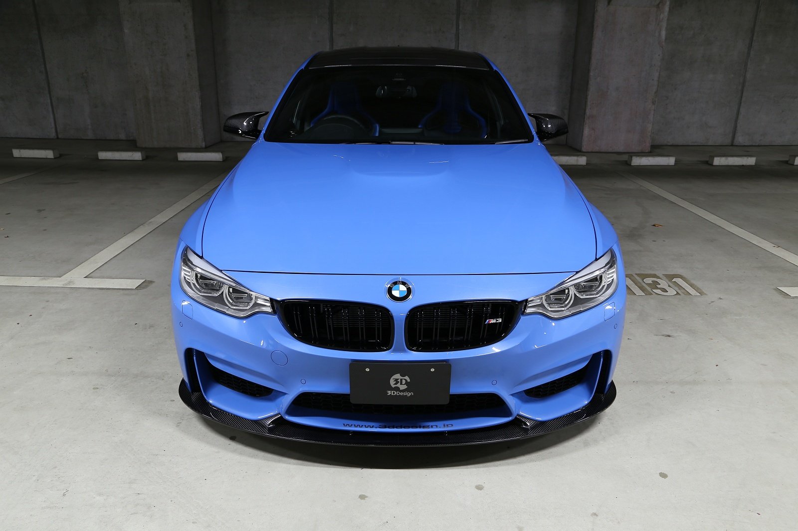 3d, Design, Bmw, M3,  f80 , Cars, Sedan, Blue, Modified, 2014 Wallpaper