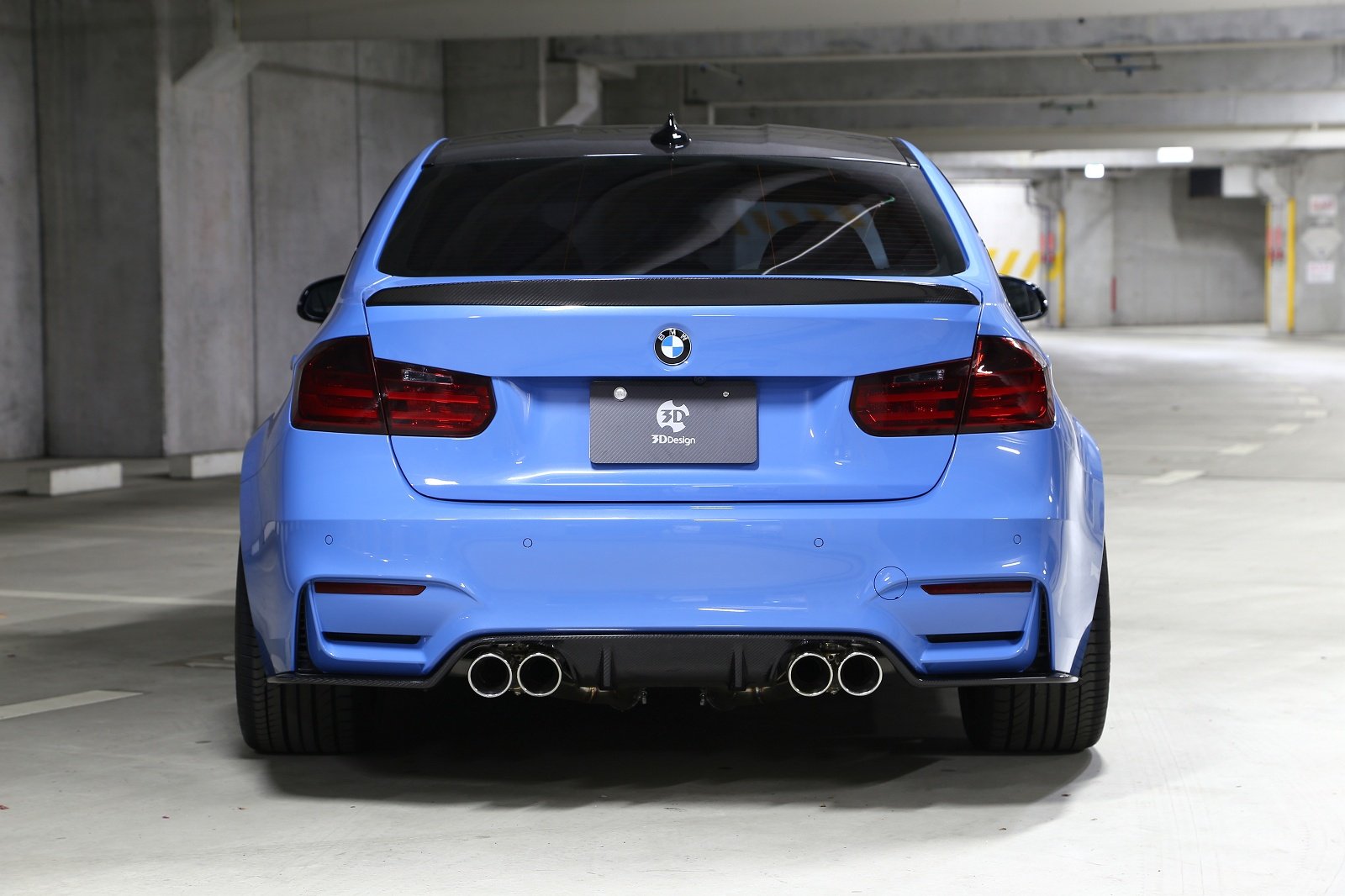 3d, Design, Bmw, M3,  f80 , Cars, Sedan, Blue, Modified, 2014 Wallpaper