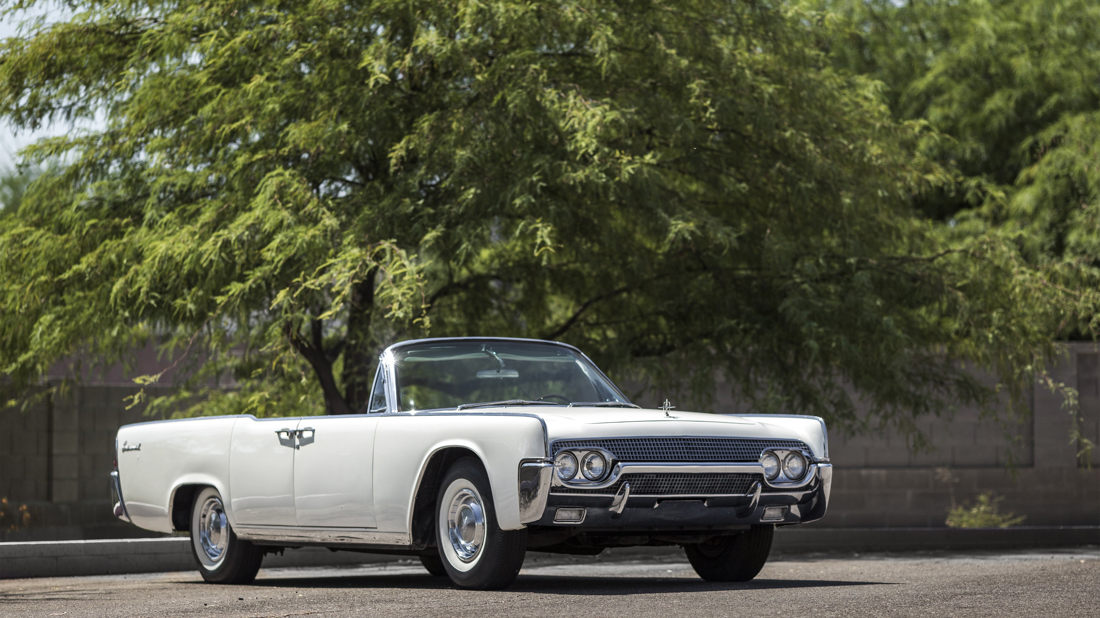 1961, Lincoln, Continental, Convertible, Cars, White, Classi Wallpaper