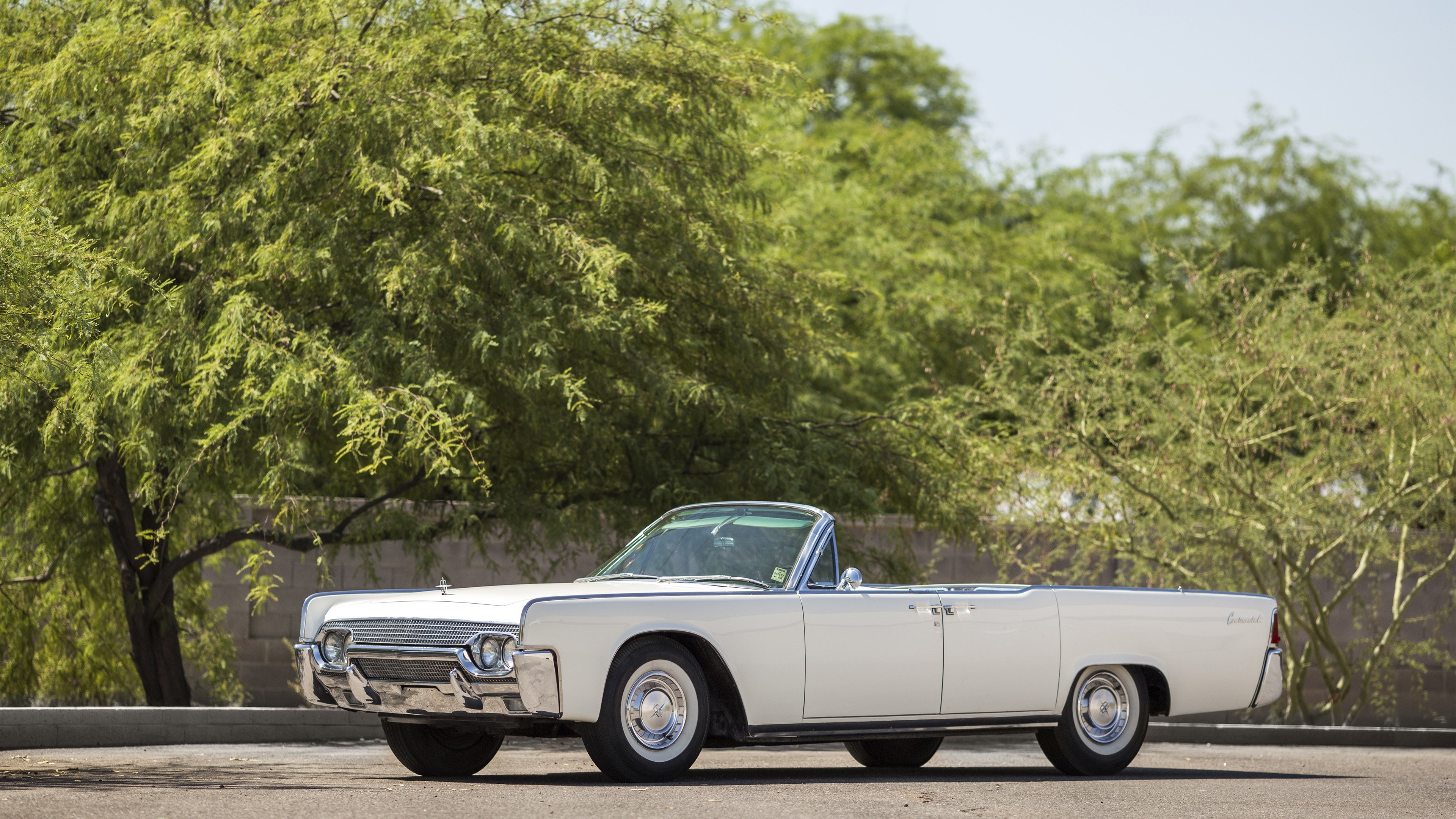 1961, Lincoln, Continental, Convertible, Cars, White, Classi Wallpaper