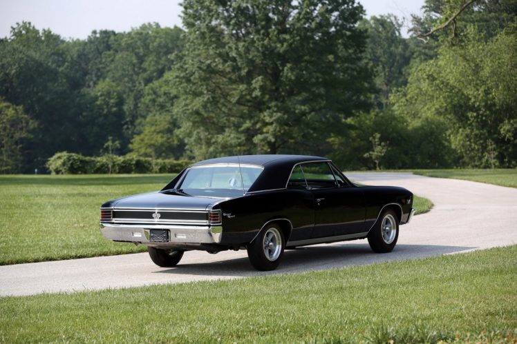 1967, Chevrolet, Chevelle, Ss, 396, L34, Sport, Coupe, Cars, Black, Muscle, Cars HD Wallpaper Desktop Background