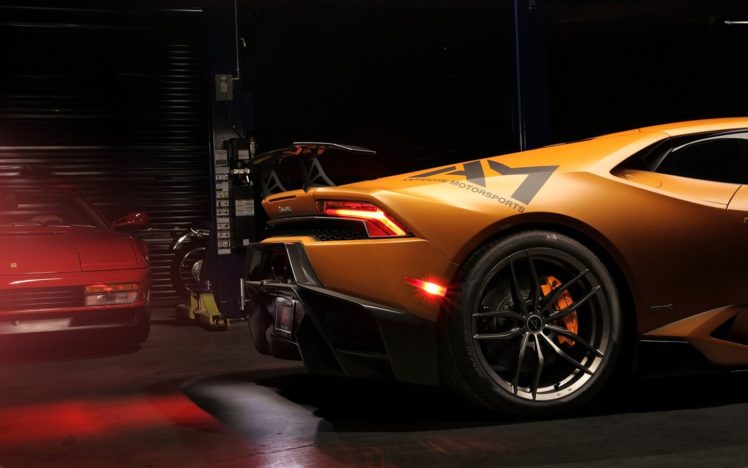 2016, Vorsteiner, Lamborghini, Huracan, Cars, Supercars, Orange, Wheels HD Wallpaper Desktop Background