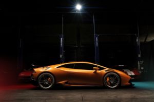 2016, Vorsteiner, Lamborghini, Huracan, Cars, Supercars, Orange, Wheels