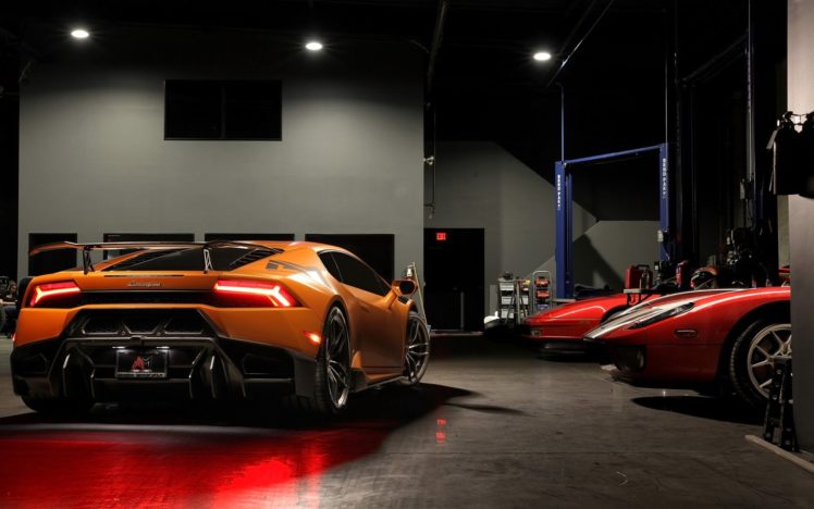 2016, Vorsteiner, Lamborghini, Huracan, Cars, Supercars, Orange, Wheels HD Wallpaper Desktop Background