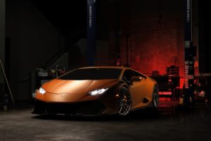 2016, Vorsteiner, Lamborghini, Huracan, Cars, Supercars, Orange, Wheels