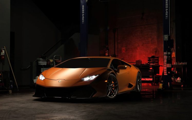 2016, Vorsteiner, Lamborghini, Huracan, Cars, Supercars, Orange, Wheels HD Wallpaper Desktop Background