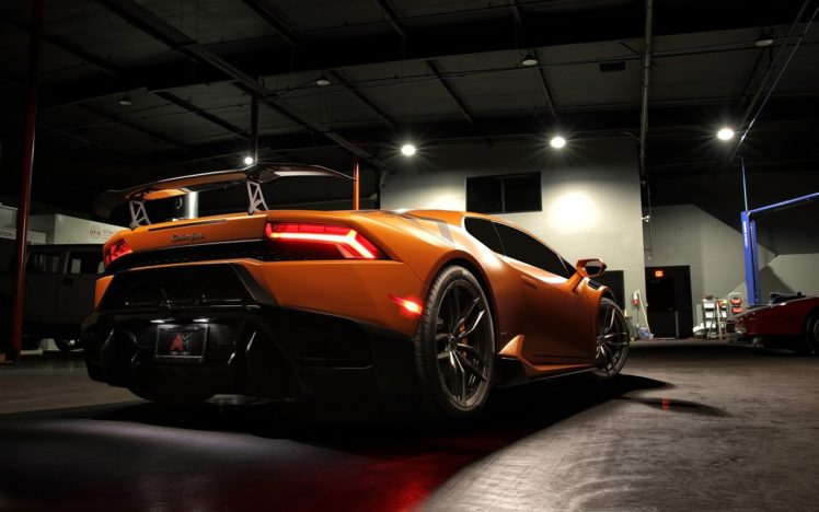 2016, Vorsteiner, Lamborghini, Huracan, Cars, Supercars, Orange, Wheels HD Wallpaper Desktop Background