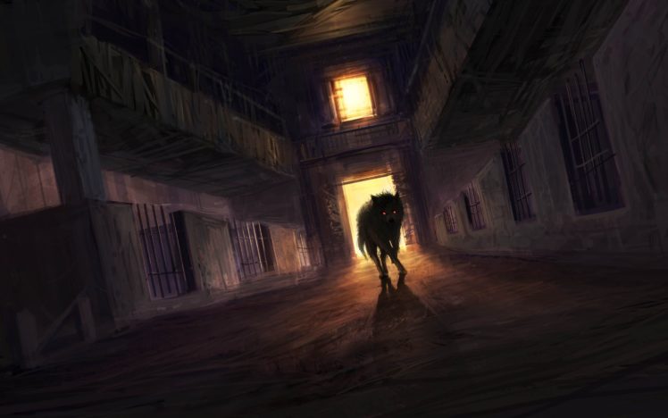 corral, Space, Wolf, Monster, Art, Abandonment Wallpapers HD / Desktop and  Mobile Backgrounds