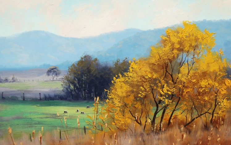 drawing, Rural, Bathurst, Australia, Artsaus, Art HD Wallpaper Desktop Background