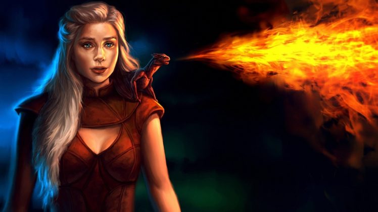 fire, Game, Of, Thrones, Dragon, Girl, Art, Fantasy HD Wallpaper Desktop Background