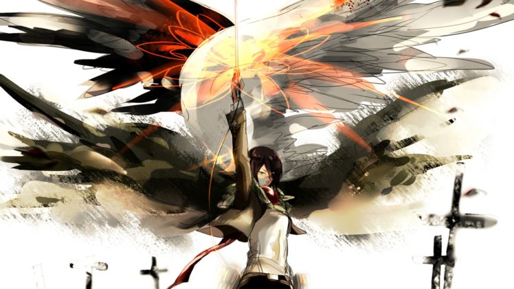 attack, On, Titan, Anime, Drawing, Mikasa, Ackerman HD Wallpaper Desktop Background