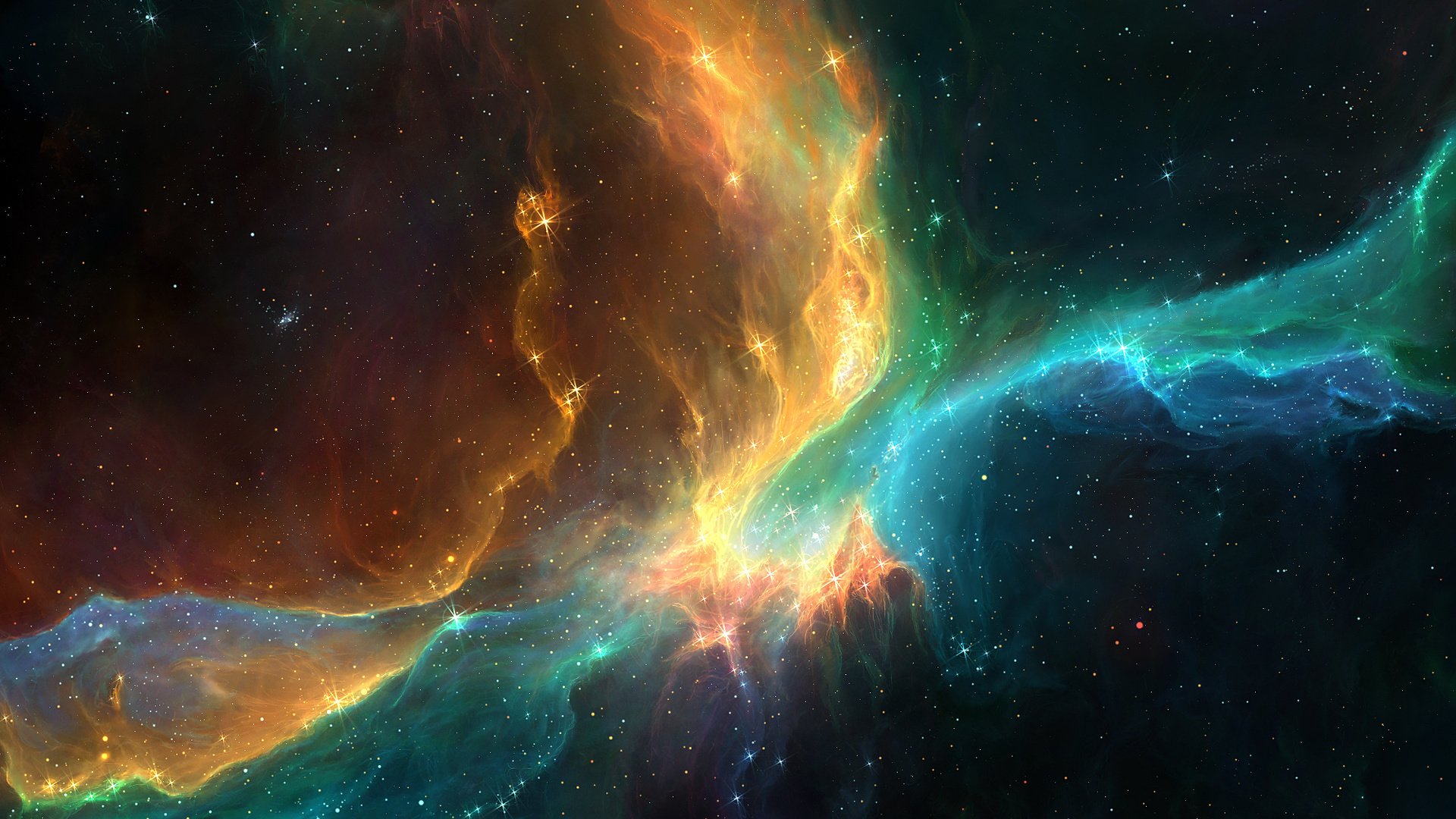 art, Space, Galaxy, Stars, Lights, Nebula Wallpaper