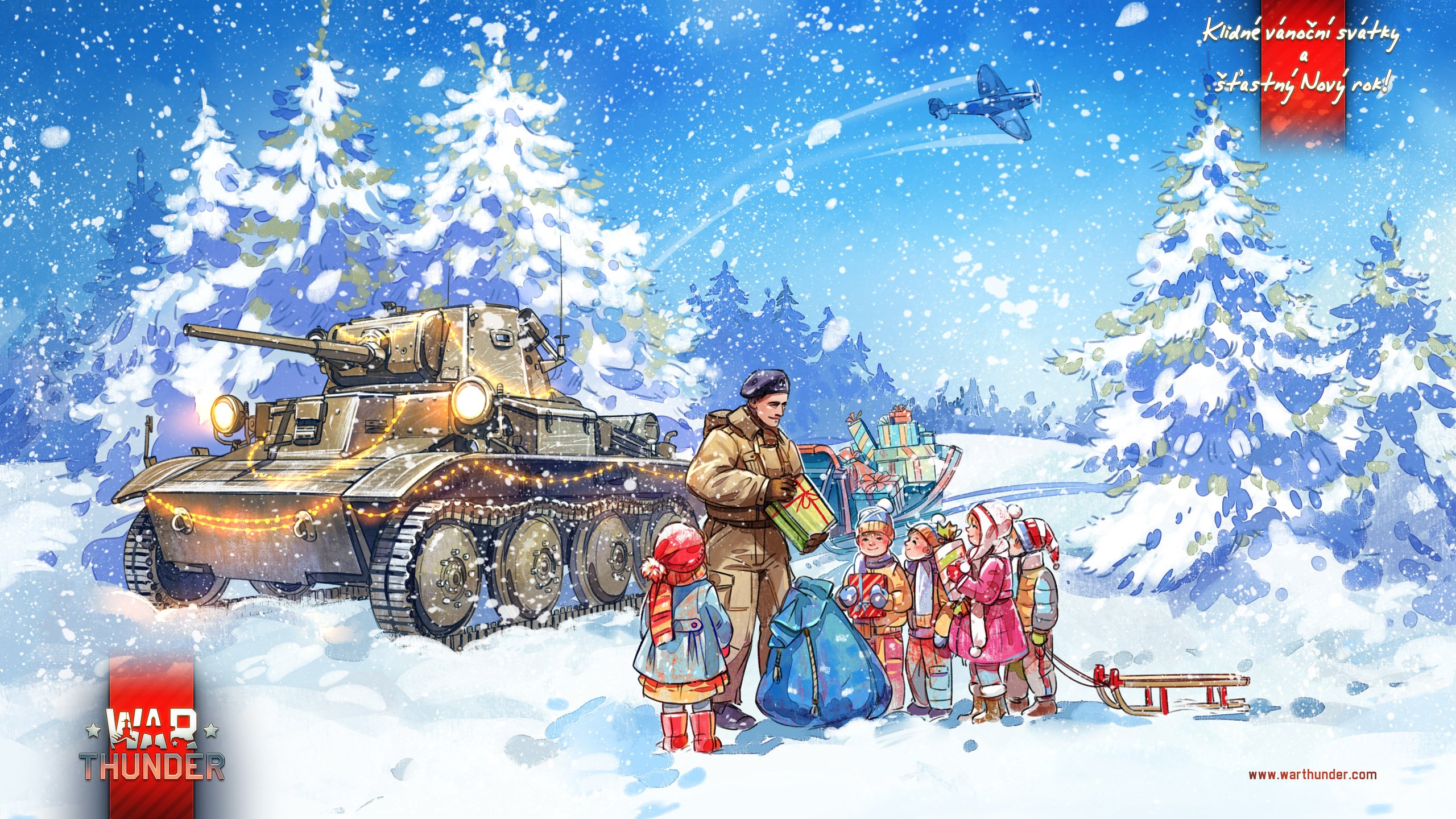 war, Thunder, Game, Video, Military, War, Battle, Wwll, Air, Force, Fighter, Jet, Warplane, Plane, Aircraft, Action, Fighting, Combat, Flight, Simulator, Mmo, Online, Shooter, Weapon, Tank, Strategy, Christmas Wallpaper