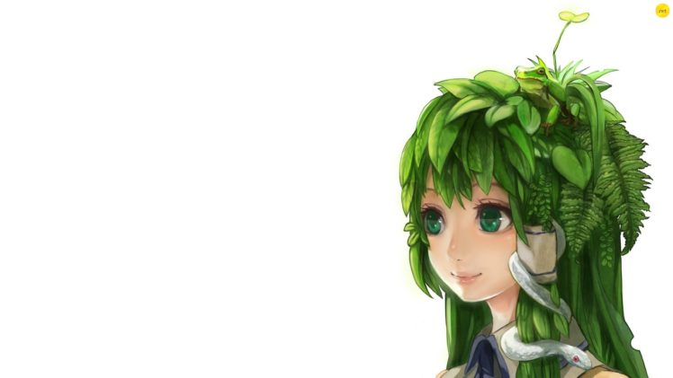 anime, Manga, Strange, Frog, Girl, Leaf, Green , Snak HD Wallpaper Desktop Background