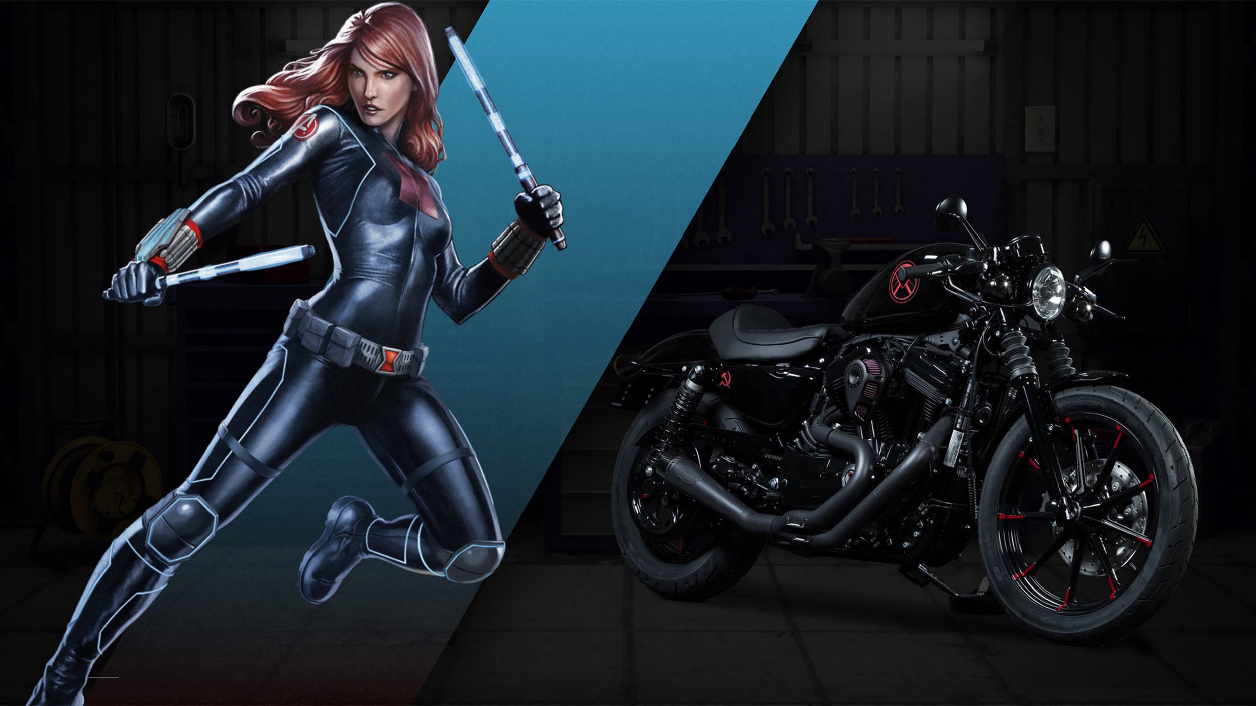 harley davidson, Turned, Marvel, Superheroes, Motorcycles, Concept, 2016 Wallpaper