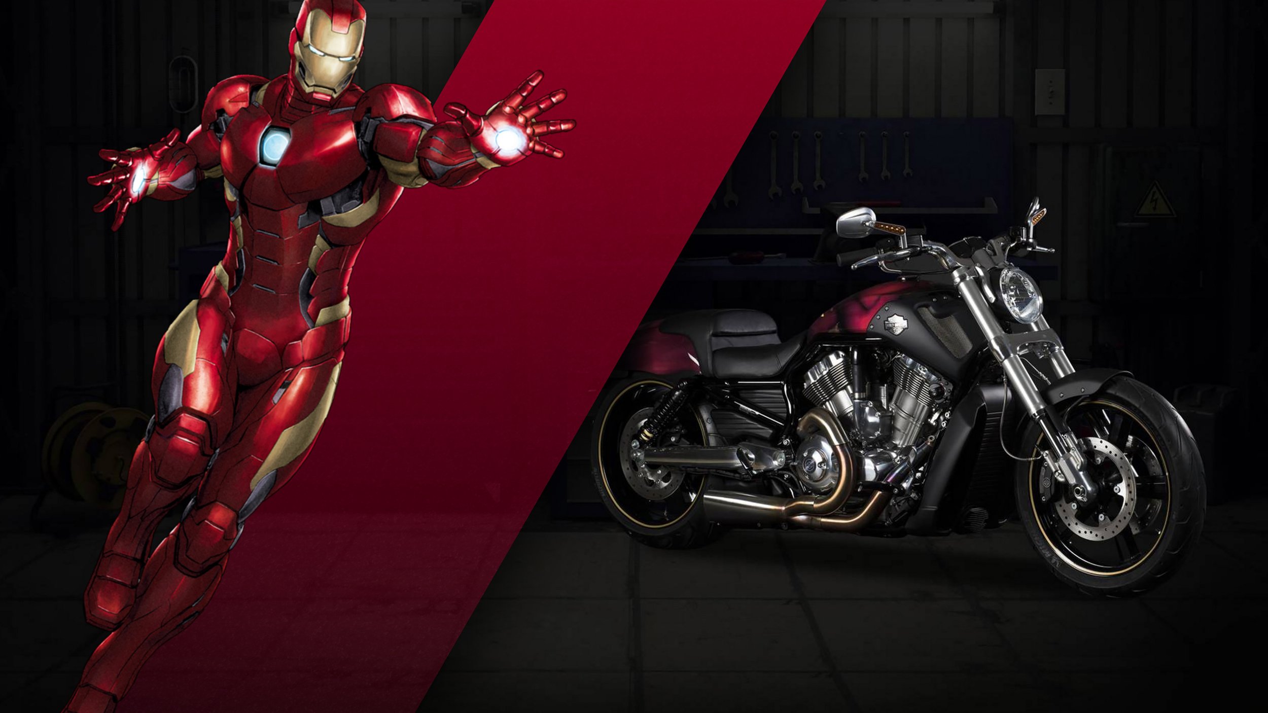 harley davidson, Turned, Marvel, Superheroes, Motorcycles, Concept, 2016 Wallpaper