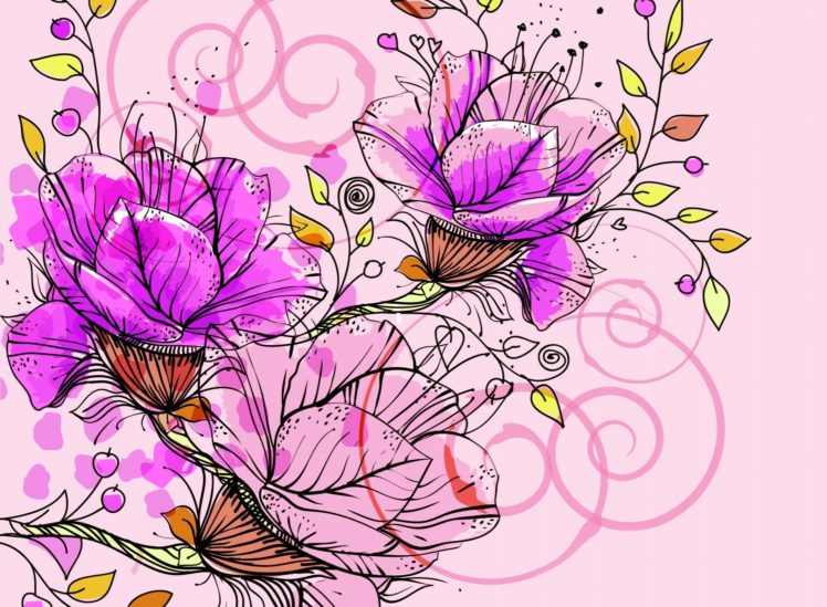 , Flower, Vector, Pink, Textur HD Wallpaper Desktop Background