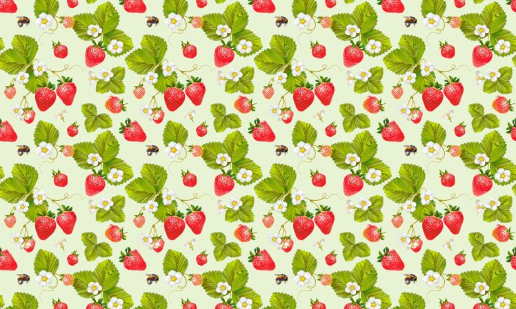 , Texture, Fruit, Strawberry, Bee HD Wallpaper Desktop Background