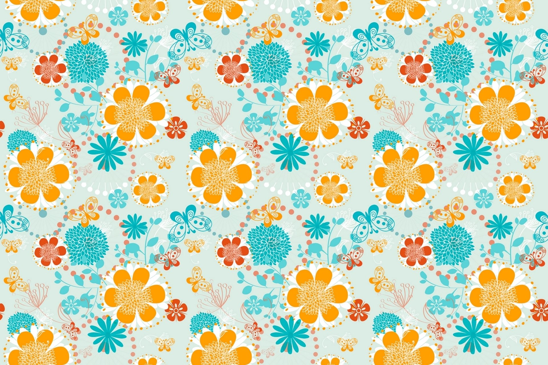 flower, Texture, Butterfly Wallpaper