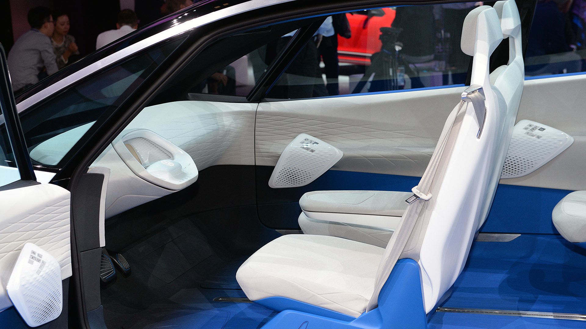 paris, Motor, Show, 2016, Volkswagen, All electric, I, D, Concept, Cars Wallpaper