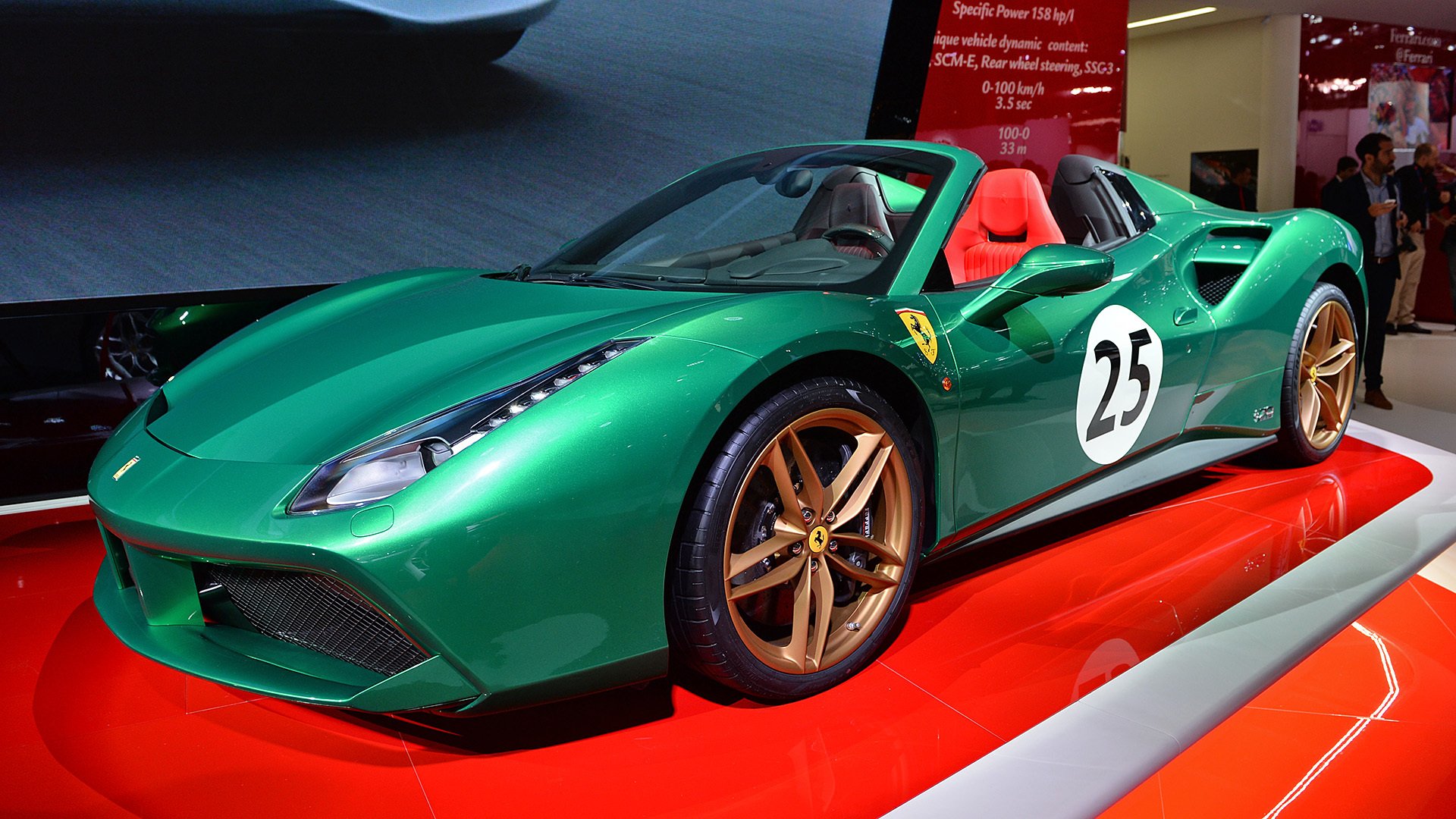 paris, Motor, Show, 2016, Ferrari, 488, Spider, 70th, Anniversary, Edition, Cars Wallpaper