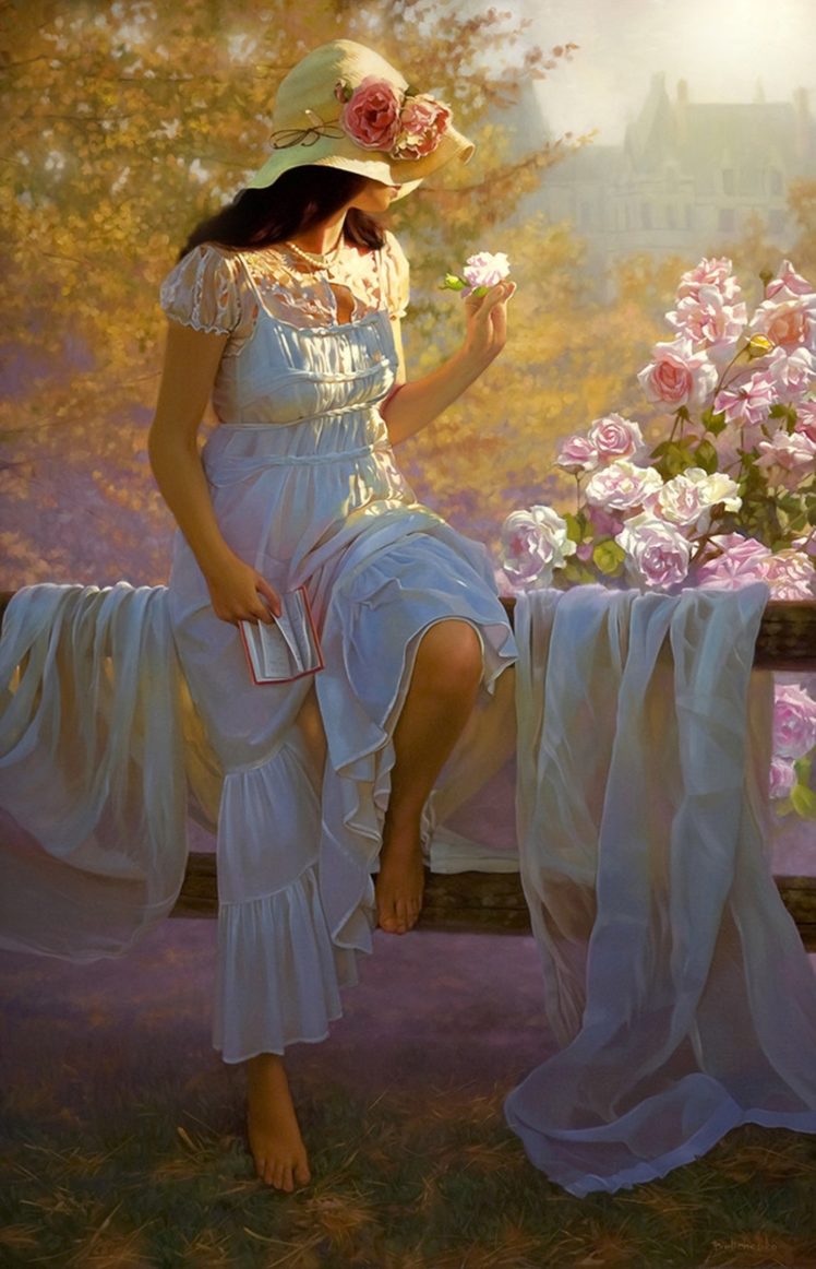 andrey belichenko, Fantasy, Art, Portraits, Original, Beautiful, Rose, Flower HD Wallpaper Desktop Background