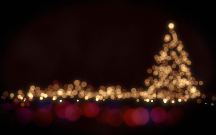 arbol, Navidad, Gigante, Luces, Ciudad HD Wallpaper Desktop Background