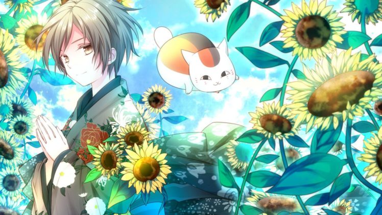 anime, Cat, Boy, Sunflower, Summer Wallpapers HD / Desktop and Mobile  Backgrounds