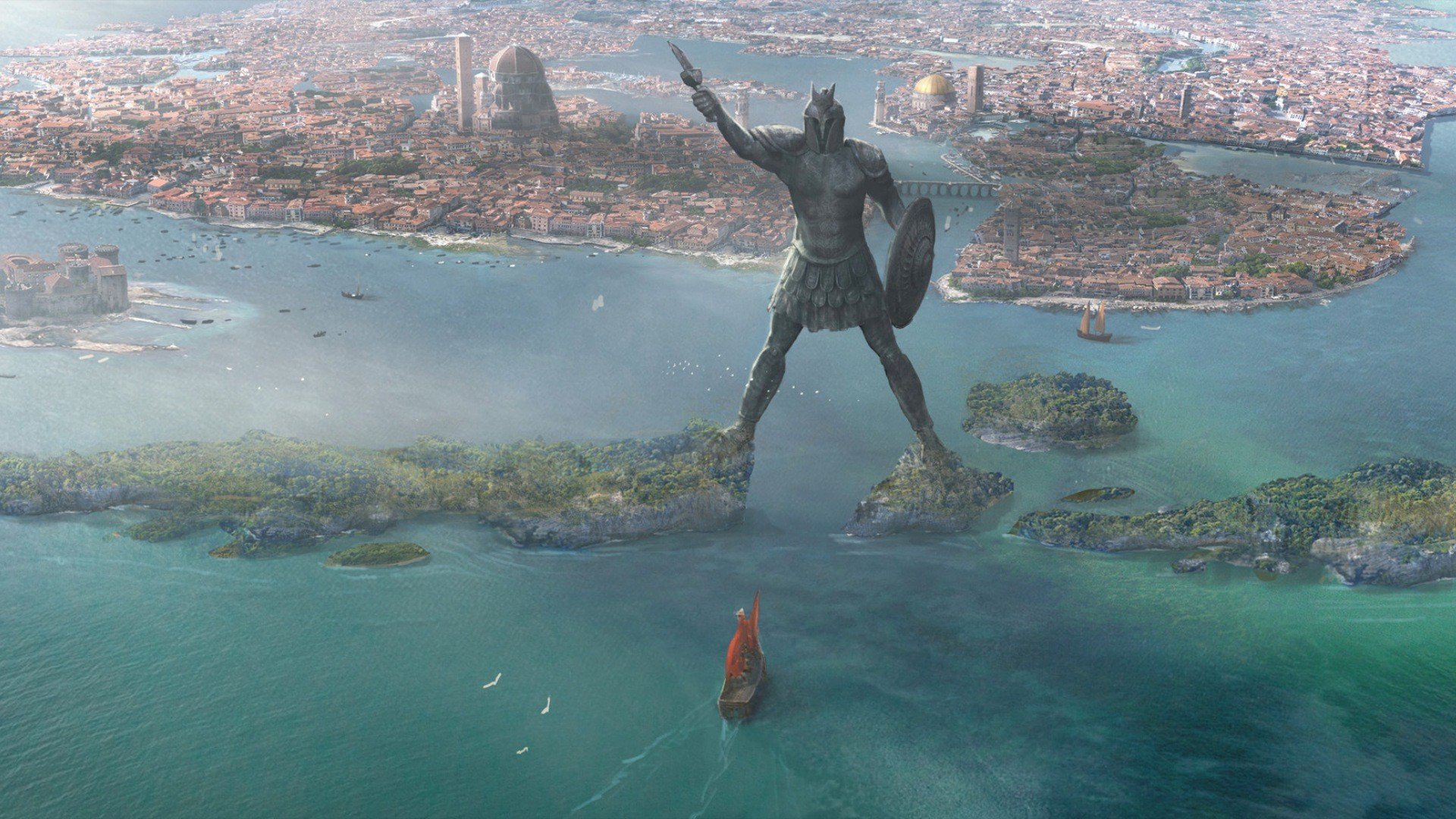 game, Of, Thrones, Fantasy, Art, Braavos, Statue, City Wallpaper