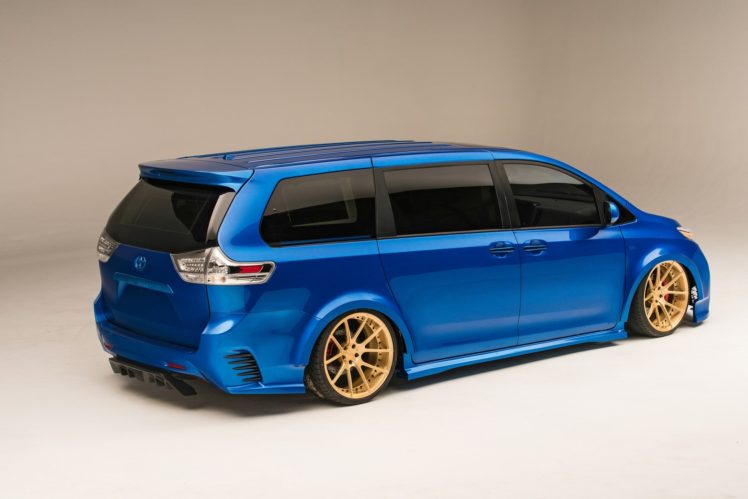 toyota, Extreme, Sienna, Cars, Blue, Modified, Sema, 2016 HD Wallpaper Desktop Background