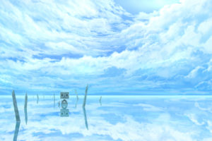 original, Clouds, Hotaka, Original, Robot, Scenic, Sky, Water, Reflection
