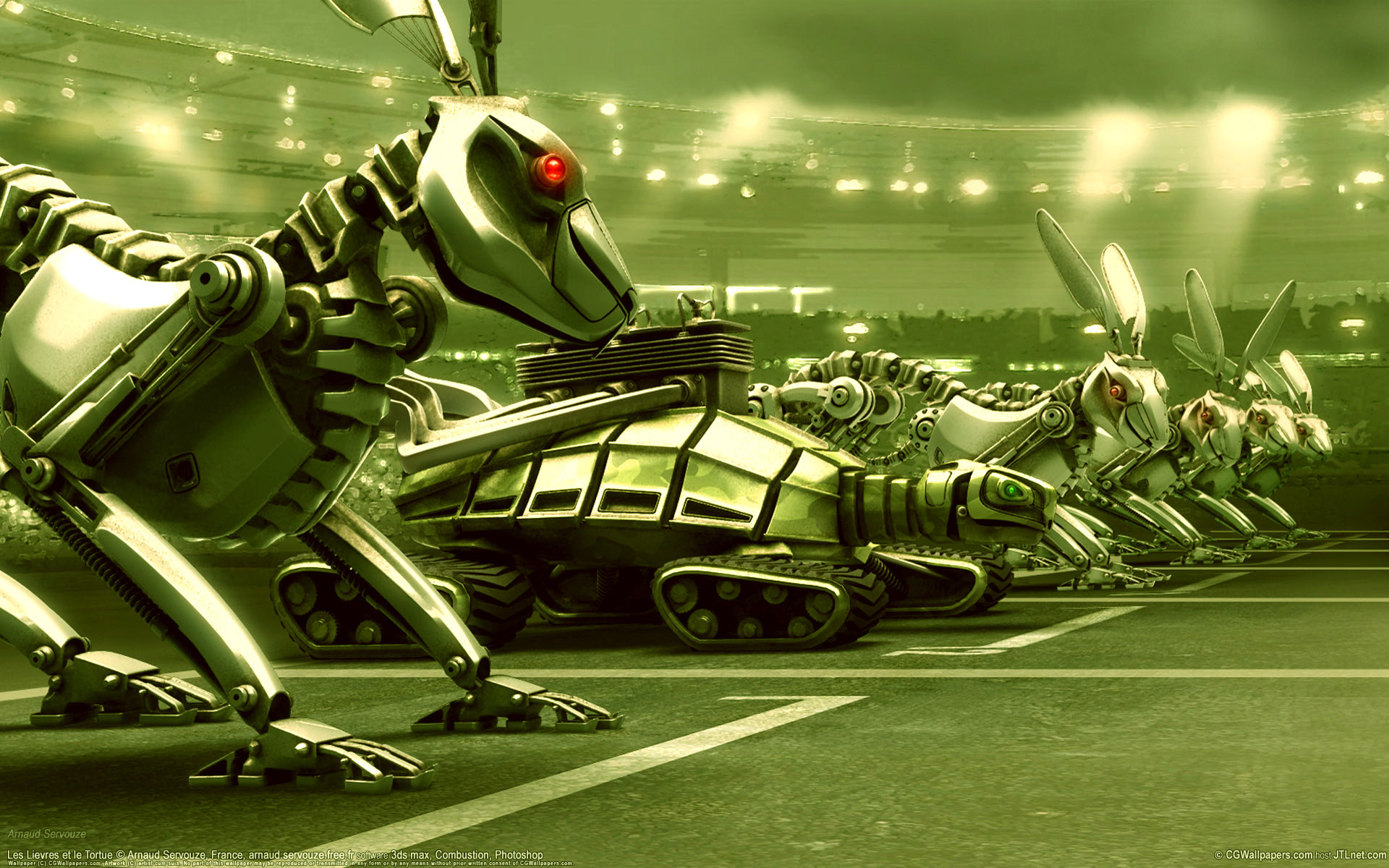 turtle, Race, Robots, Machines, Robot, Humor, Funny, Steampunk Wallpaper