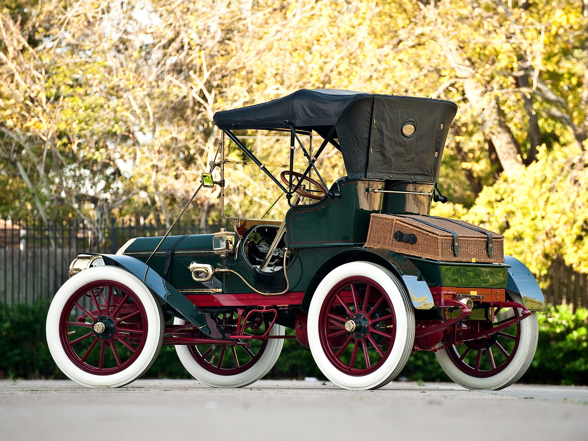 1907, Baker, Electric, Model m, Roadster, Retro Wallpaper